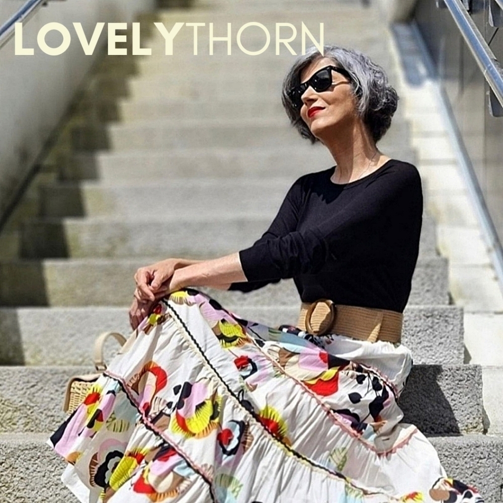 ZARA // ltd ed blogger favorite parisian-chic long a-line printed ric rac skirt - Picture 15 of 16